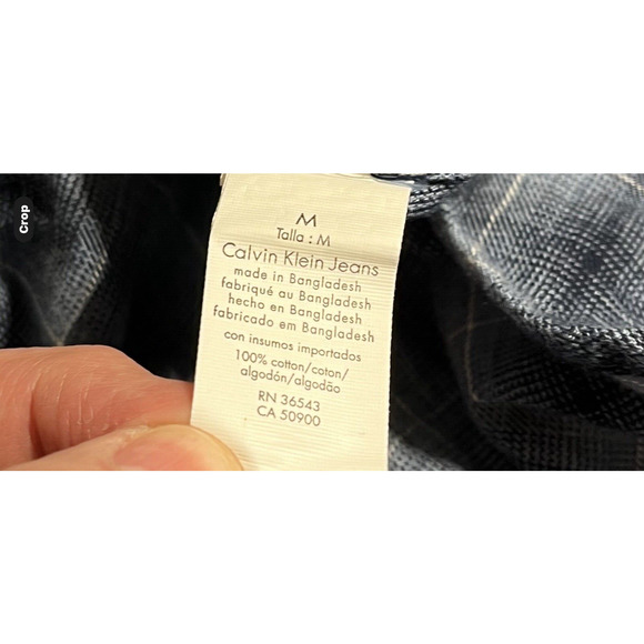 Calvin Klein Mens longsleeve silver snaps 2 pockets - Picture 5 of 6